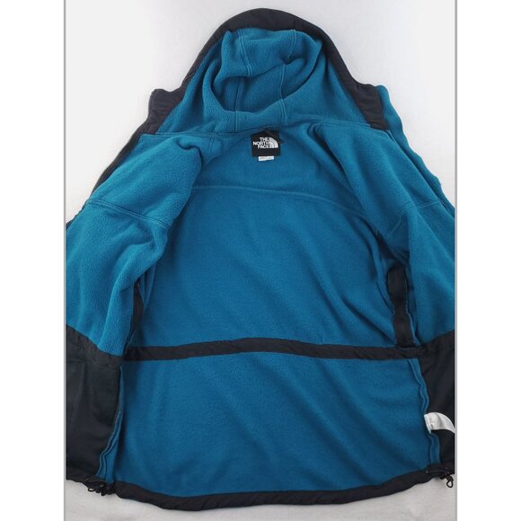 North Face Vintage Fleece Jacket Full Zip Hooded Side Zip Made USA Men's XL - Picture 3 of 15